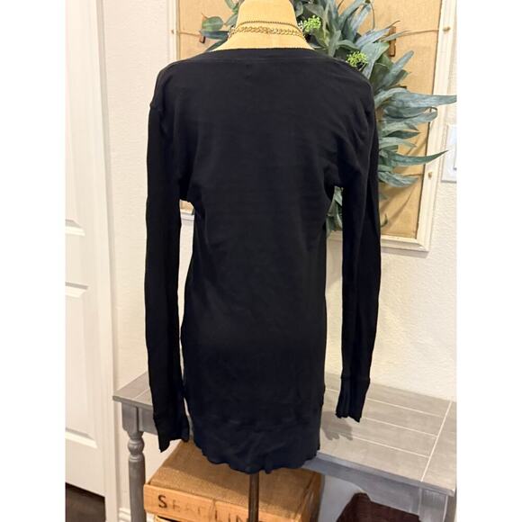 MICHAEL STARS Black Button Front Cardigan Sweater Top Shirt Jacket One size - Picture 2 of 8